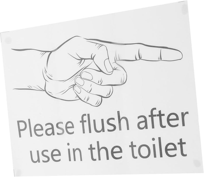 Removable Bathroom Toilet Seat Cover Decal Wall Sticker Sign - Image 1